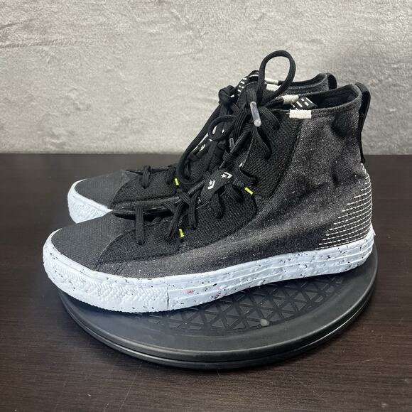 Converse Chuck Taylor All Star Mens Size 7 Crater Hi Top Black Lace Up Sneakers - Picture 3 of 10